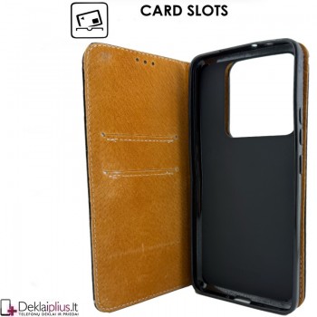 Telone grynos odos dėklas - juodas (Xiaomi 14T) Telone grynos odos dėklas - juodas (Xiaomi 14T)